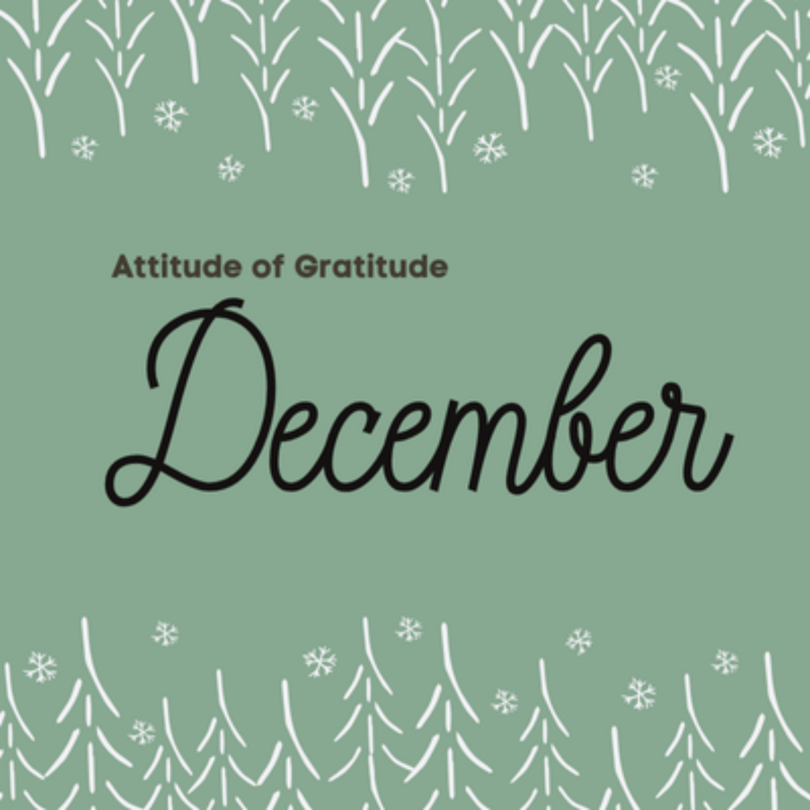 Attitude of Gratitude: December