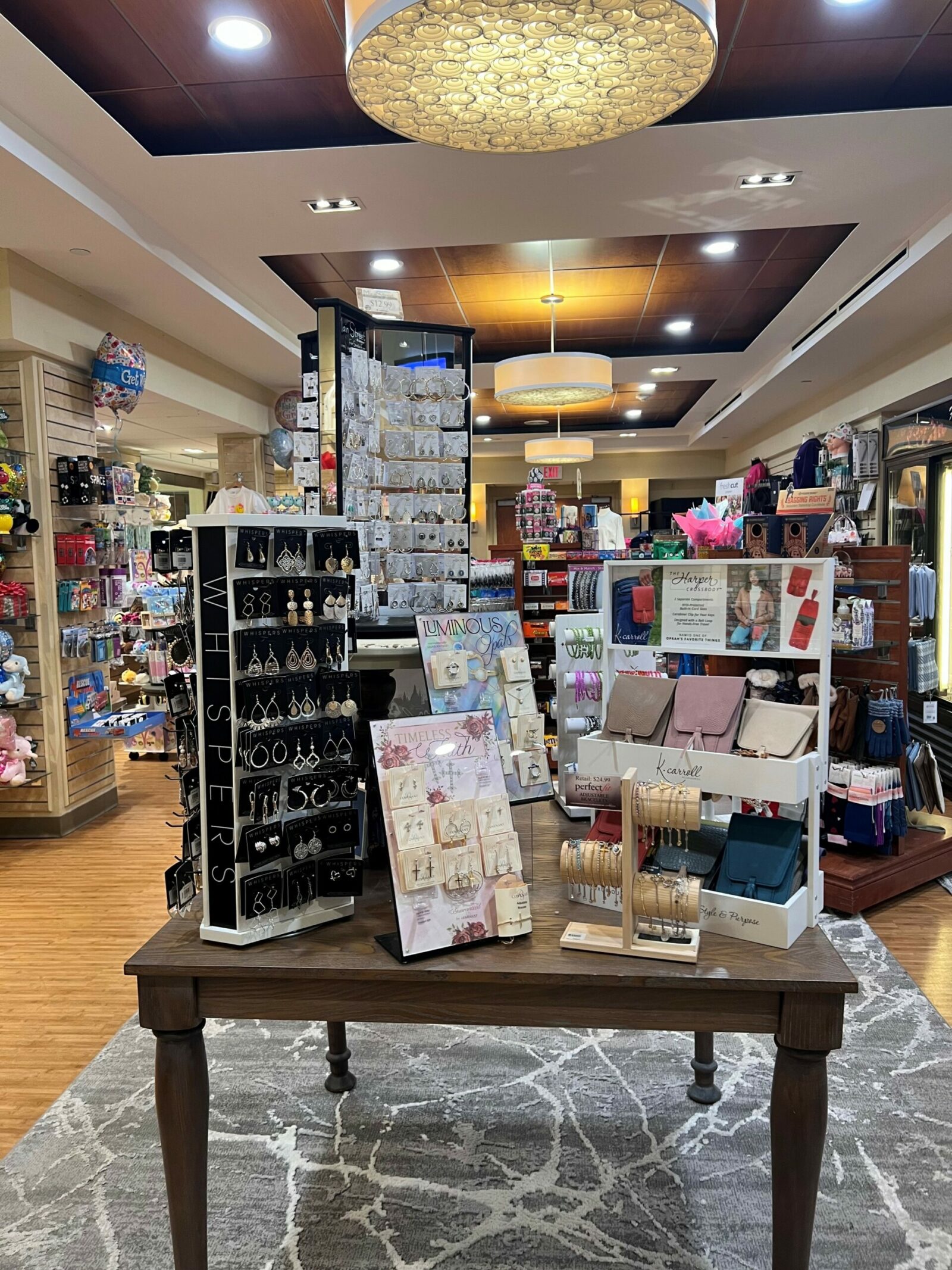 New at the gift shop: Jewelry, perfume, Vera Bradley